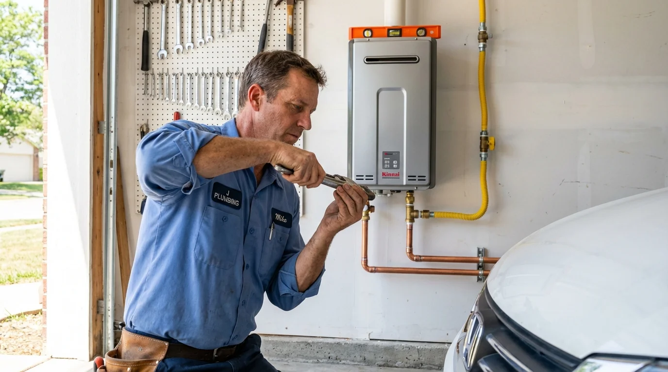Tankless water heater installation by a Johns Plumbing LLC plumber in Beaverton